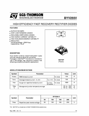 BYV255V-150 Datasheet PDF STMicroelectronics