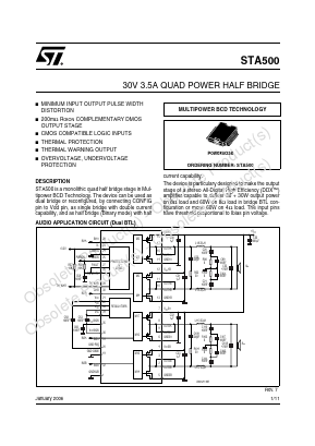 STA500 Datasheet PDF STMicroelectronics