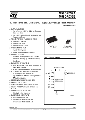M59DR032B100ZB1 Datasheet PDF STMicroelectronics