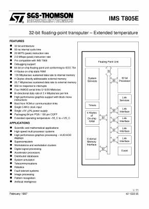 IMST805-G25S Datasheet PDF STMicroelectronics