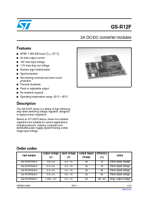 GS-R12F0252.0 Datasheet PDF STMicroelectronics