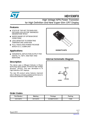 HD1530FX Datasheet PDF STMicroelectronics