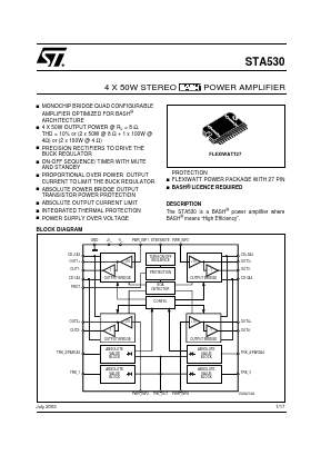 FLEXIWATT27 Datasheet PDF STMicroelectronics