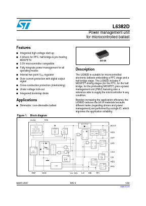 L6382D Datasheet PDF STMicroelectronics