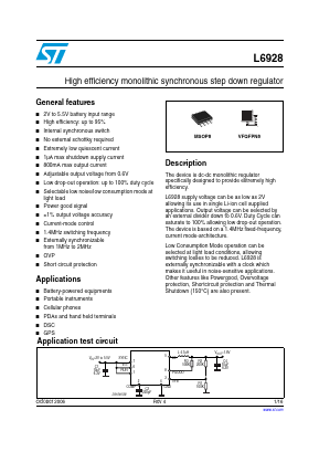L6928TR Datasheet PDF STMicroelectronics