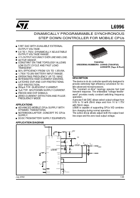 L6996 Datasheet PDF STMicroelectronics