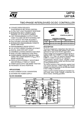 L6712AQ Datasheet PDF STMicroelectronics