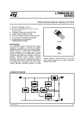 L78M05AB Datasheet PDF STMicroelectronics
