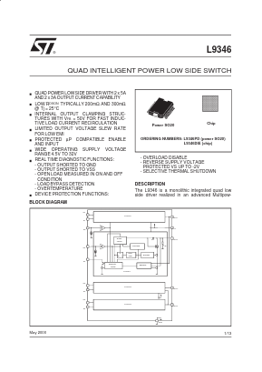 L9346 Datasheet PDF STMicroelectronics