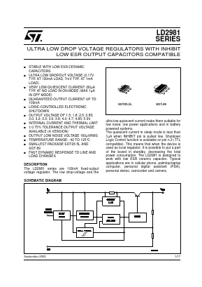 LD2981 Datasheet PDF STMicroelectronics