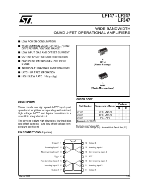 LF247 Datasheet PDF STMicroelectronics