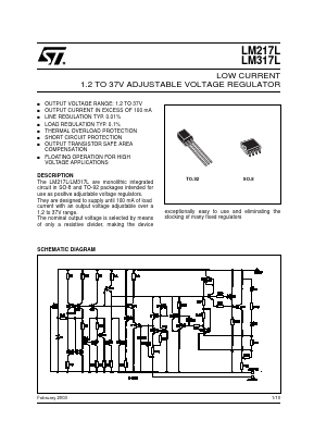 LM317L Datasheet PDF STMicroelectronics