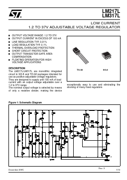 LM317LZ Datasheet PDF STMicroelectronics