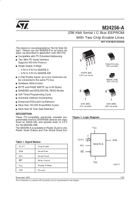 M24256-AMW6T Datasheet PDF STMicroelectronics