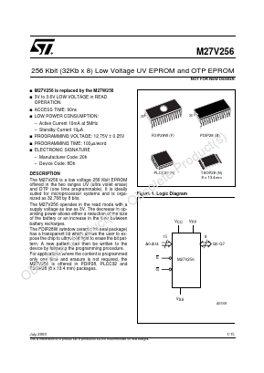 M27V256 Datasheet PDF STMicroelectronics