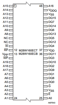 M28W160ECT85N6 Datasheet PDF STMicroelectronics