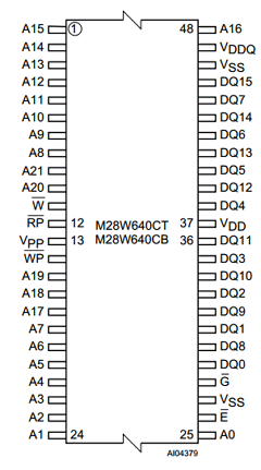 M28W640CB80ZB6T Datasheet PDF STMicroelectronics