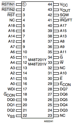 M48T201V-70MH Datasheet PDF STMicroelectronics