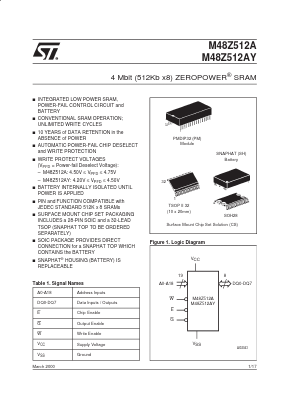 M48Z512A-85CS9 Datasheet PDF STMicroelectronics