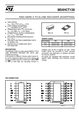 M54HC138_ Datasheet PDF STMicroelectronics
