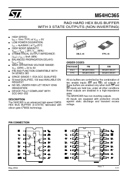 M54HC365D Datasheet PDF STMicroelectronics