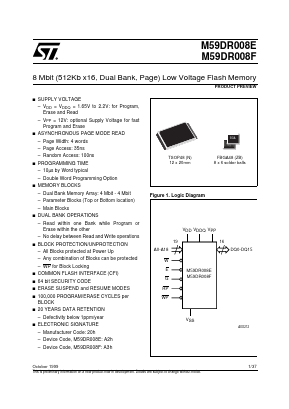 M59DR008E Datasheet PDF STMicroelectronics