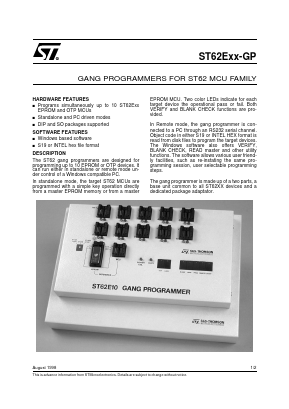 ST62E81 Datasheet PDF STMicroelectronics