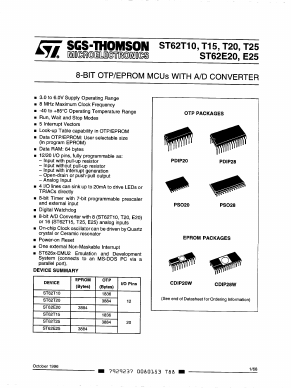ST6210BM6_HWD Datasheet PDF STMicroelectronics