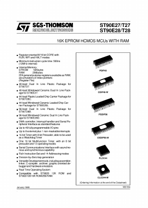 ST90T28B6 Datasheet PDF STMicroelectronics