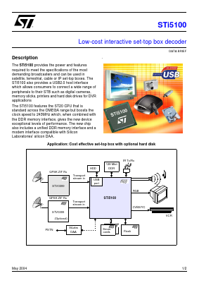 STI5100-REF Datasheet PDF STMicroelectronics