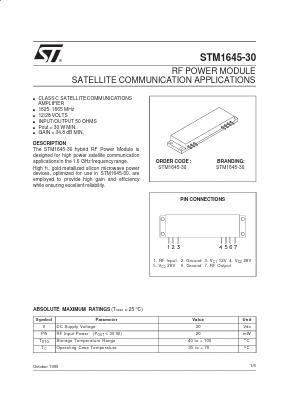 STM1645-30 Datasheet PDF STMicroelectronics