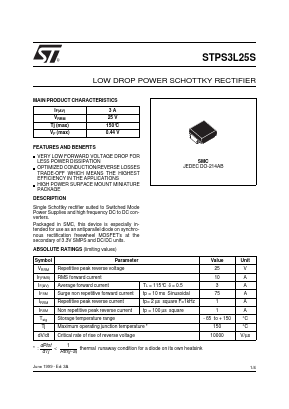 STPS3L25 Datasheet PDF STMicroelectronics