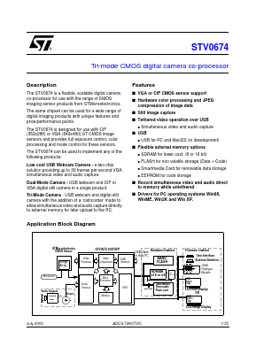 STV-674 Datasheet PDF STMicroelectronics