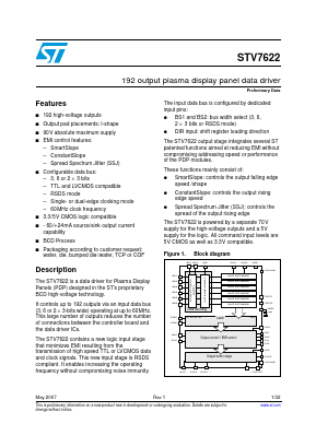 STV7622BMP Datasheet PDF STMicroelectronics