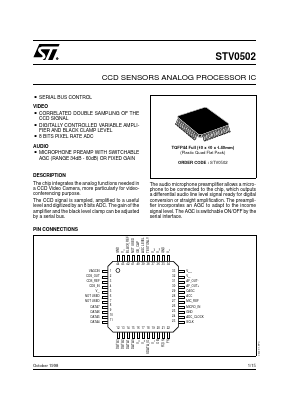 STV0502 Datasheet PDF STMicroelectronics