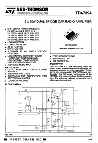 TDA7394 Datasheet PDF STMicroelectronics