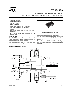TDA7463A Datasheet PDF STMicroelectronics