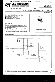 TDA8178 Datasheet PDF STMicroelectronics