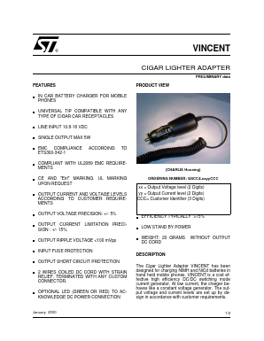 GS-VINCENT Datasheet PDF STMicroelectronics