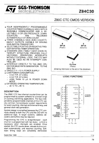Z84C30AD6 Datasheet PDF STMicroelectronics