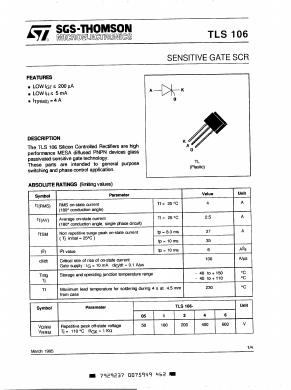 TLS106-4 Datasheet PDF STMicroelectronics