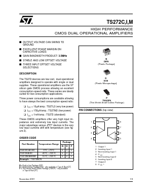TS272MD Datasheet PDF STMicroelectronics