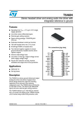 TS4604 Datasheet PDF STMicroelectronics