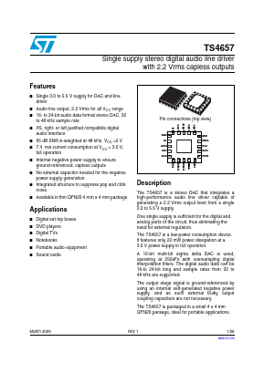 TS4657 Datasheet PDF STMicroelectronics