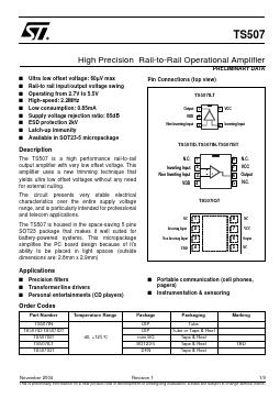 TS507IN Datasheet PDF STMicroelectronics