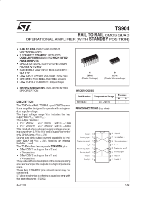 TS904ID Datasheet PDF STMicroelectronics