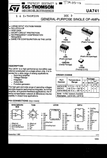 UA741EN14 Datasheet PDF STMicroelectronics