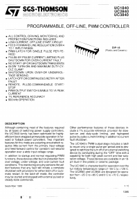 UC1840J Datasheet PDF STMicroelectronics