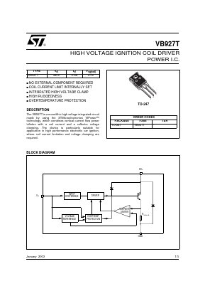 VB927T Datasheet PDF STMicroelectronics