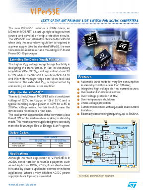 VIPER53EDIP Datasheet PDF STMicroelectronics